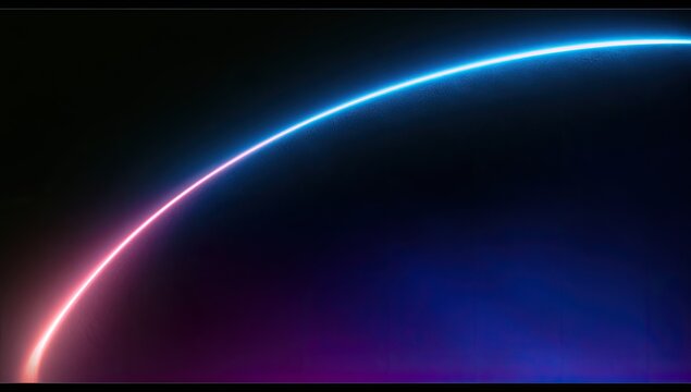 Vibrant Neon Arc Light Effect on Dark Background.