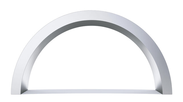 White arched doorway frame with shadow