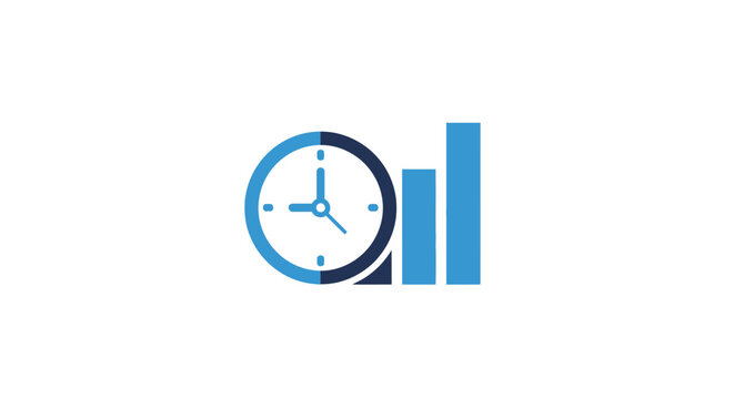 Conceptual representation of time and data correlation with the aid of clock and bar graph