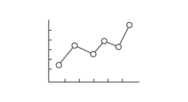 Minimalist Line Graph Depicting Data Trends and Fluctuations Over a Period of Time