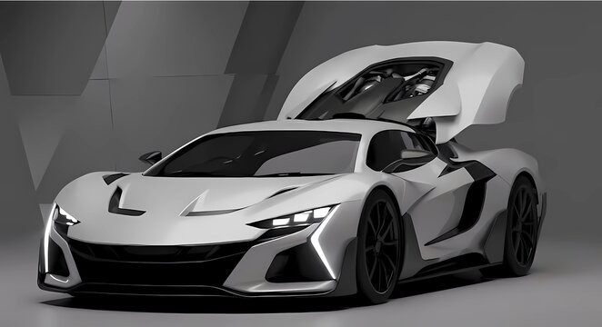 Volcano V12 Concept Supercar - Futuristic Automotive Design