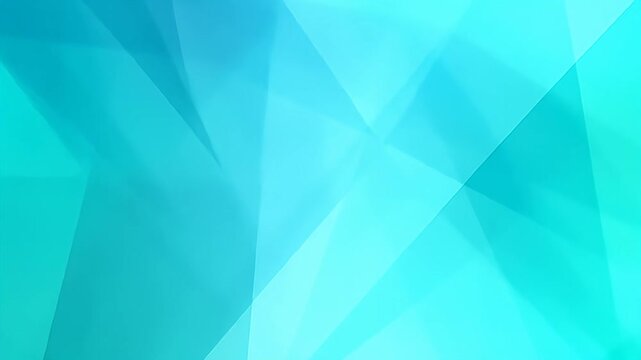 Abstract light teal background with transparent geometric shapes and soft gradients