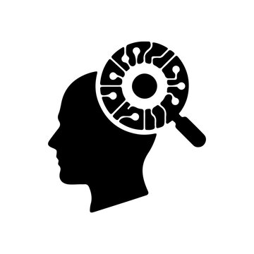 human head with gears and cogs