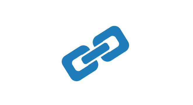 A graphic representation of connection and link, on a clean white background