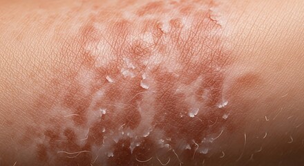 Fototapeta premium Close-up of a skin condition with redness and flaking.