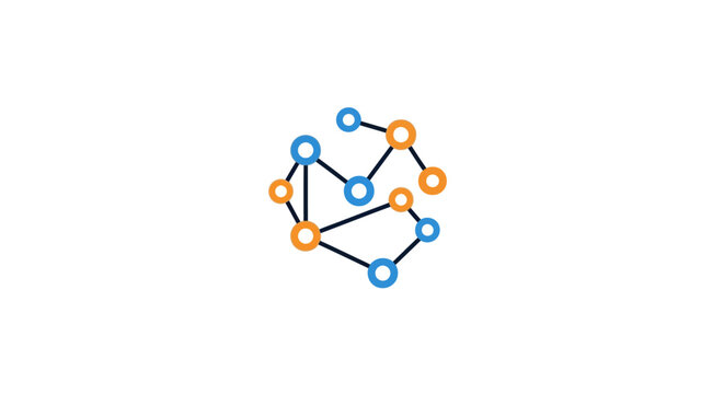 Abstract illustration of a network diagram showcasing connections and relationships no commas at end