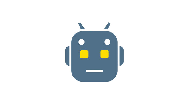Abstract illustration of a robot head with antennas, perfect for technology concepts