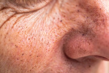 Fototapeta premium Extreme Close Up of Facial Pores and Blackheads