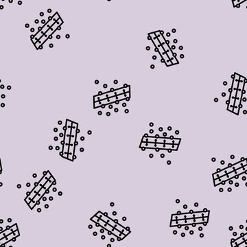 support machine svm algorithm line seamless pattern support machine svm algorithm thin line illustration