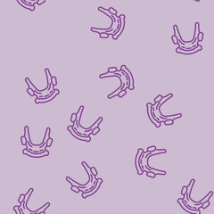 Fototapeta premium retainer orthodontist line seamless pattern retainer orthodontist thin line illustration