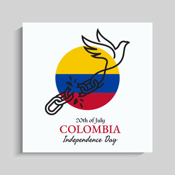 Colombia Independence Day Social Media Instagram Post Banner