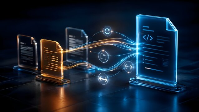 Digital Data Transfer and Integration Between Documents and Code with Network Connections