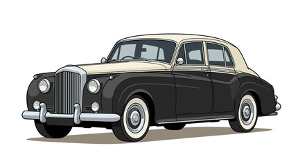 Fototapeta premium Vintage Black Luxury Car Model.