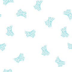 Obraz premium ragged wing glyph vector seamless pattern. ragged wing thin illustration