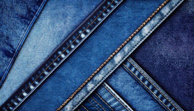 abstract denim texture blue jean fabric patchwork background