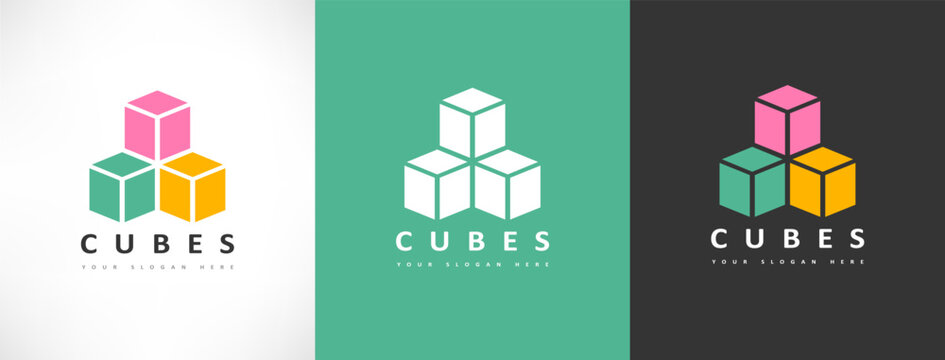 Cubes logo vector design illustration