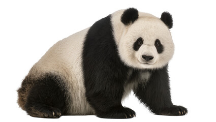 Giant panda bear with black and white fur sitting © Maelle