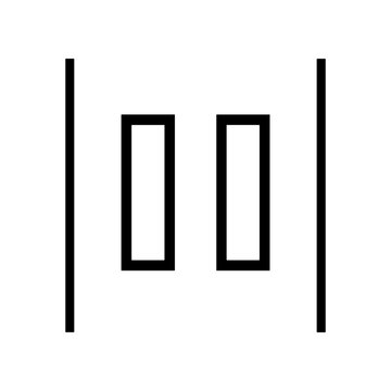 Rectangular Parallel Bars Icon Design.