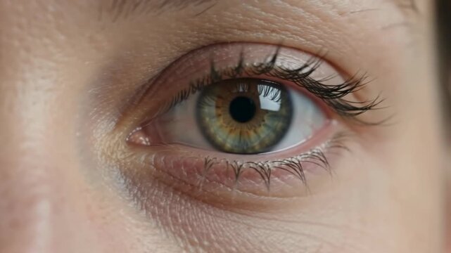 Close-Up of an Eye with Detailed Iris and Eye Features in Natural Lighting