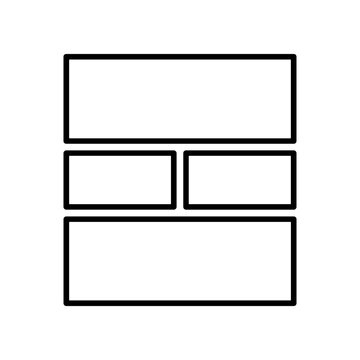Rectangular shapes stacked in columns.