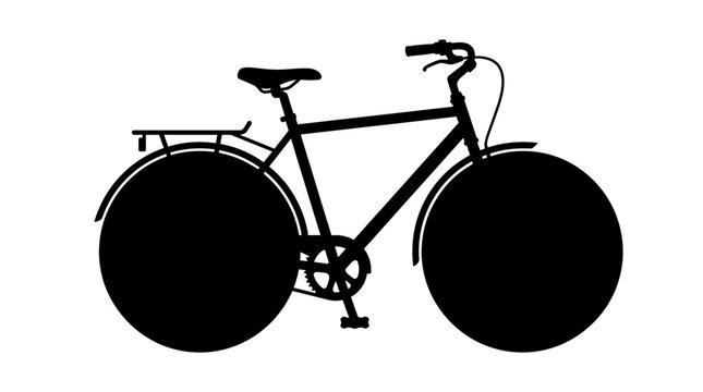 CAD tree lines Tree Black bicycle silhouette, bike icon, cycling symbol, transportation vector vector