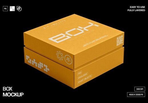 Box Mockup For E-Commerce And Branding Design