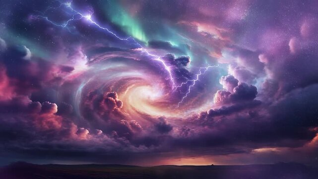 swirling cosmic clouds timelapse animation