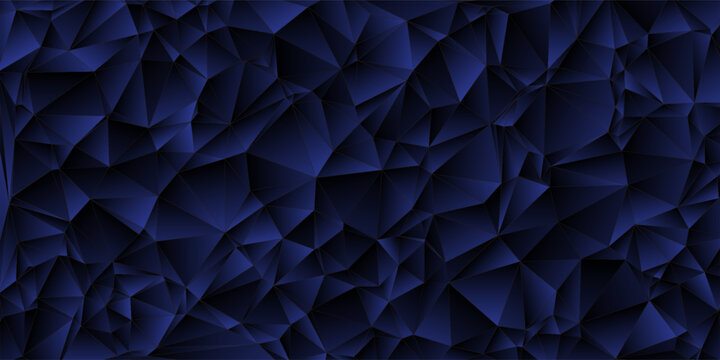 Deep Blue Low Poly Geometric Texture Background for Modern Branding vector design eps10