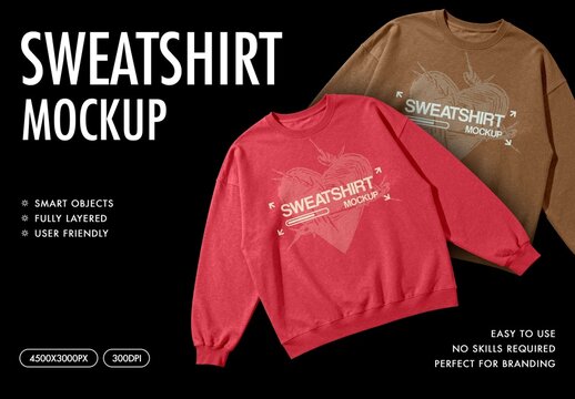 Sweatshirt Mockup For Streetwear And Fashion Design