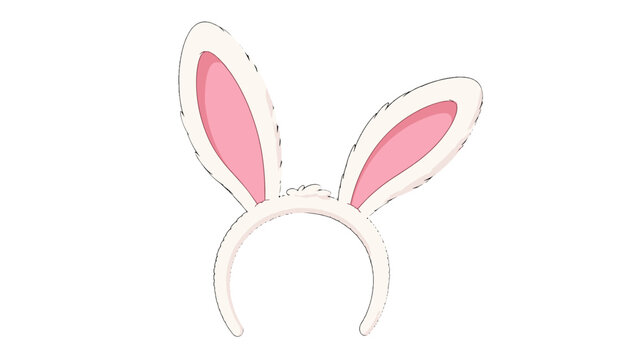 Rabbit ears headband costume accessory illustration