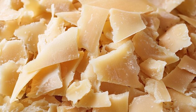 banner of flakes of parmesan cheese italian hard parmigiano reggiano cheese from reggio emilia region close up