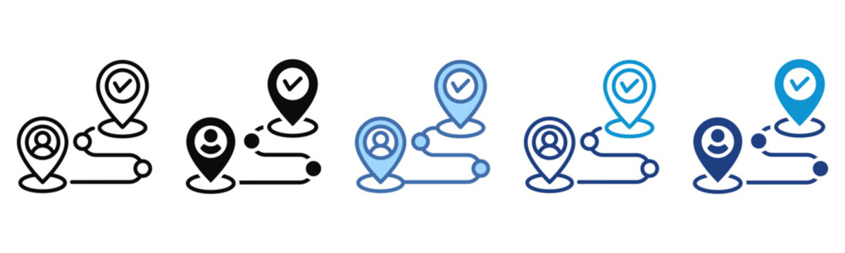 Customer Journey icon set multiple style collection