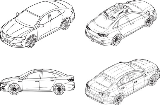 Electric Bus Charging Station Isometric Collection, Eco Transport Line Art, City Public Transit, Sustainable Mobility, Green Energy Tech, Charging Hub