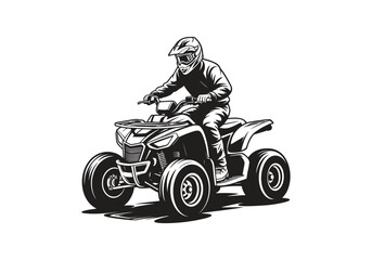 ATV Quad Bike Rider Adventure Offroad Sport Icon Vector Illustration © Creative Juel 
