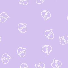 Obraz premium information speech line seamless pattern information speech thin line illustration