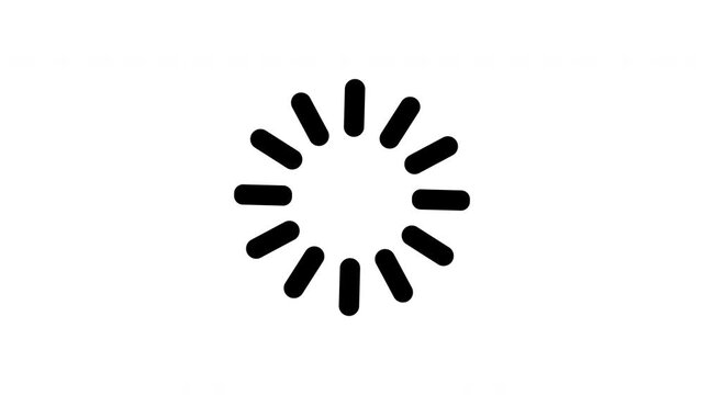 Loading Spinner Icon. Data Processing, Buffering, And Waiting Indicator Motion Graphic. Digital Interface Element