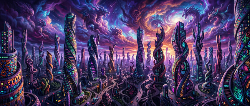 surreal alien world