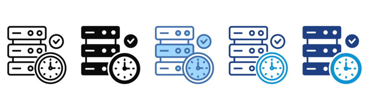 Uptime icon set multiple style collection