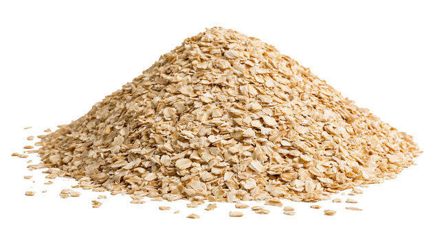 Pile of rolled oats cereal flakes