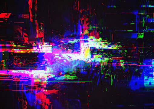 Large abstract screen glitch texture