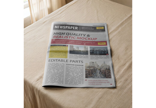 Newspaper Mockup for Editorial Layout and Brand Communication