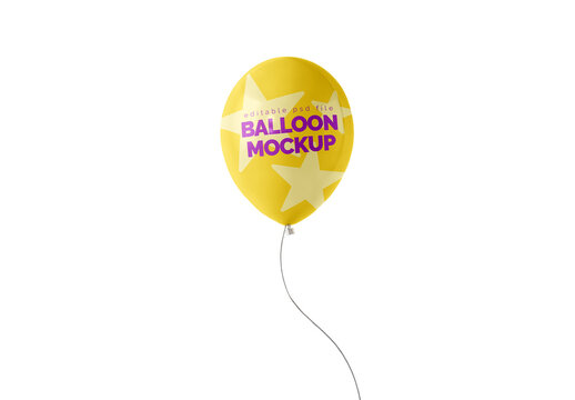 Balloon Mockup Design for Branding Presentation and Marketing