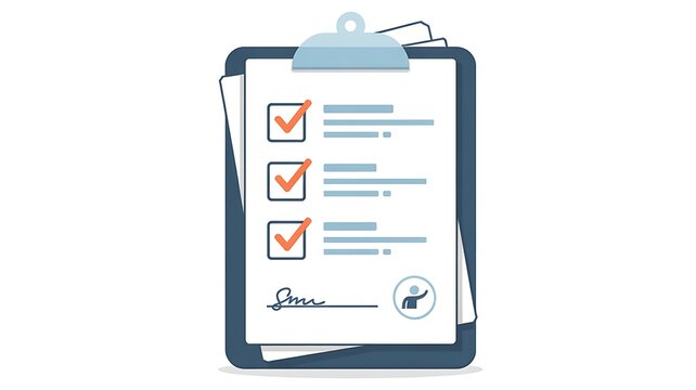 Checklist, clipboard, to-do list, task list, business productivity