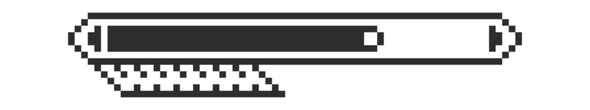 Progress Bar Loading Pixel Art UI