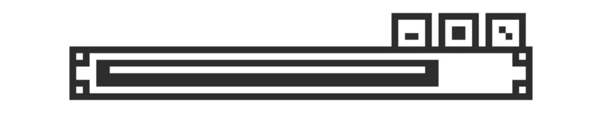 Loading Bar Progress Pixel UI Line