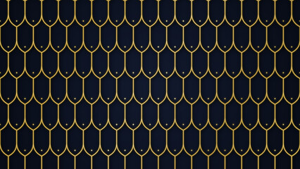Golden geometric pattern on dark background representing luxury and elegance in abstract design ©  Solid Pixels