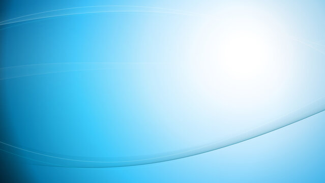 Serene blue abstract background featuring elegant flowing curves conveying tranquility and modern technological innovation