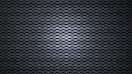 Dark metallic perforated mesh pattern featuring a soft centered spotlight for modern technical projects ©  Solid Pixels