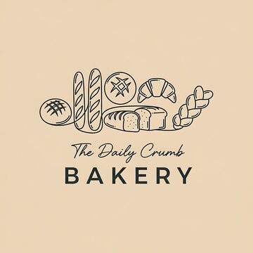 The Daily Crumb Bakery Logo Design.