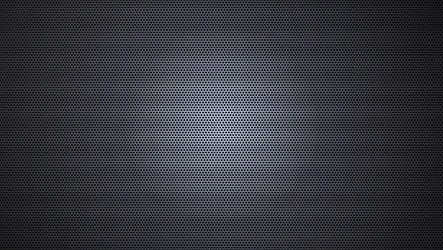 Dark metallic perforated mesh pattern featuring a soft centered spotlight for modern technical projects
